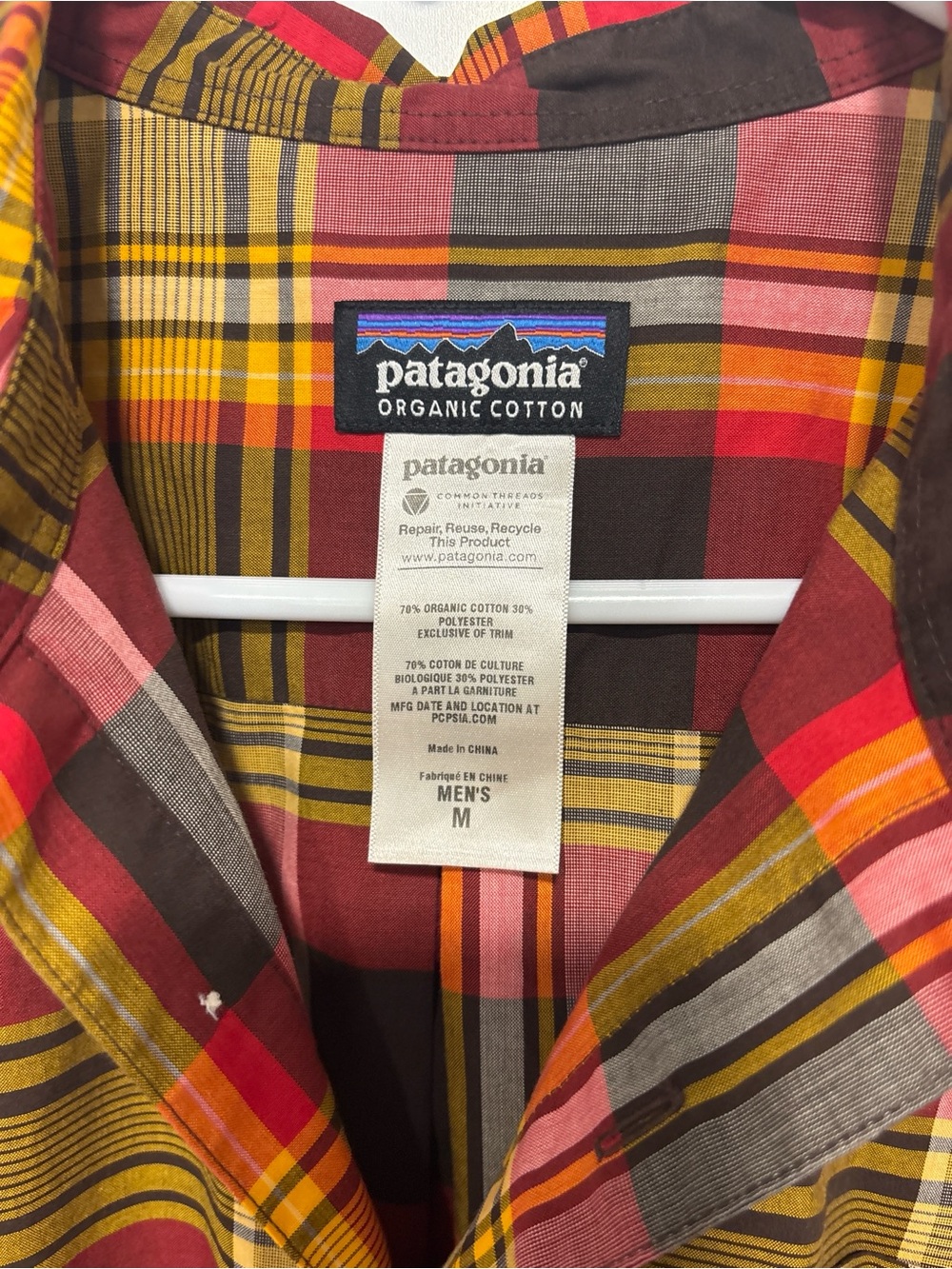 Patagonia GoTo Shirt Medium Organic Cotton Gorpcore Outdoor plaid classic - Picture 3 of 3